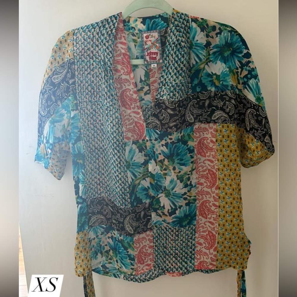 JOHNNY WAS PAISLEY RAVENNE TOP- XS